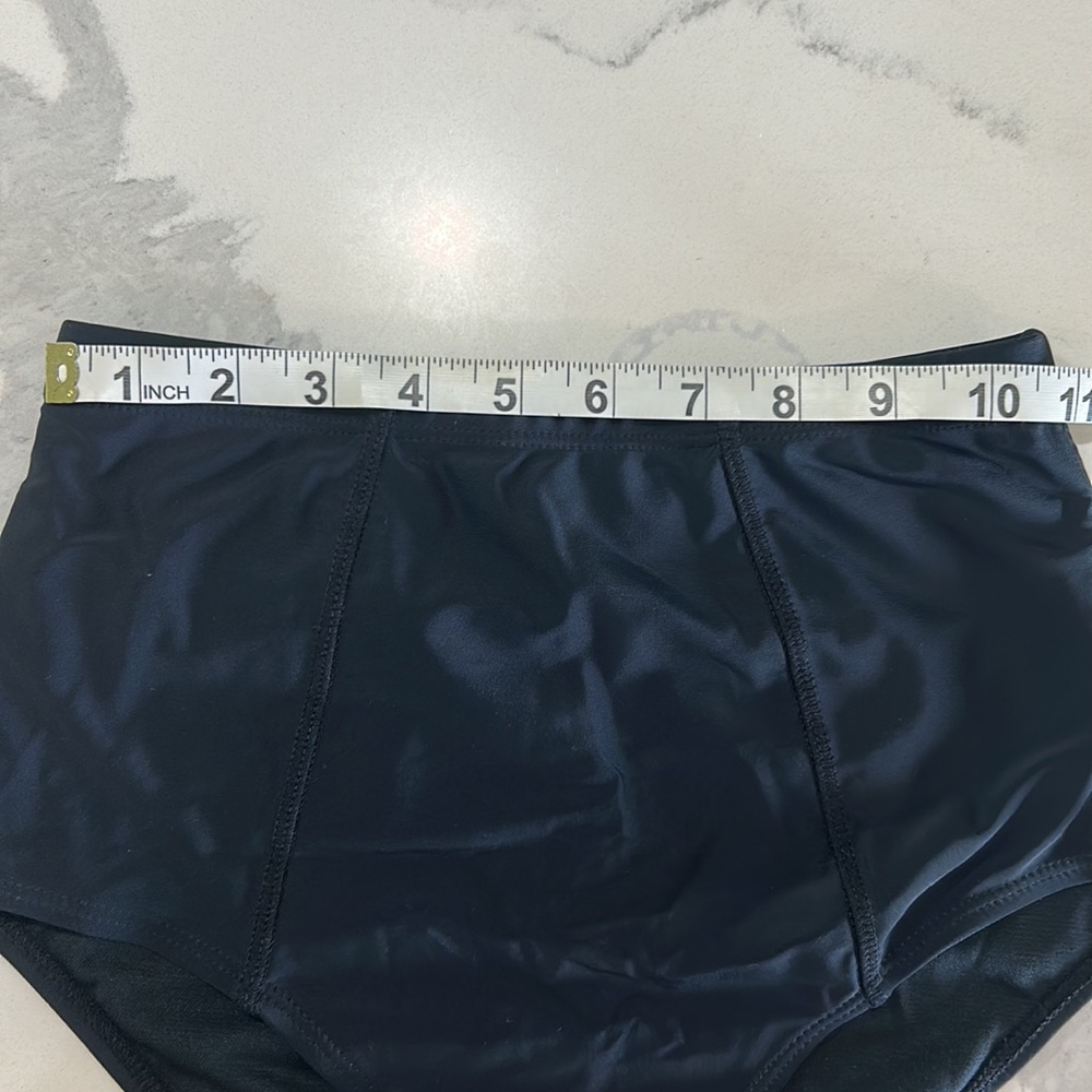 New never worn black high waisted bikini swim suit bottoms. - Picture 6 of 11